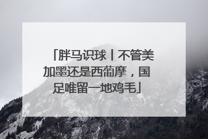 胖马识球丨不管美加墨还是西葡摩，国足唯留一地鸡毛