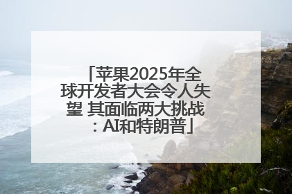 苹果2025年全球开发者大会令人失望 其面临两大挑战：AI和特朗普