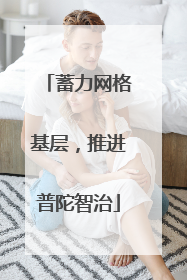 蓄力网格基层，推进普陀智治