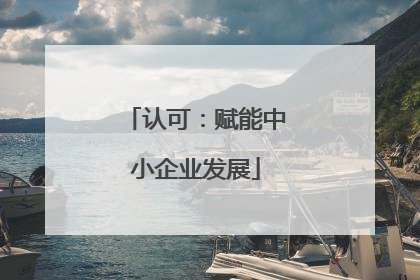认可：赋能中小企业发展