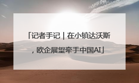 记者手记｜在小镇达沃斯，欧企展望牵手中国AI