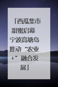 西瓜集市甜蜜启幕 宁波高塘岛推动“农业+”融合发展