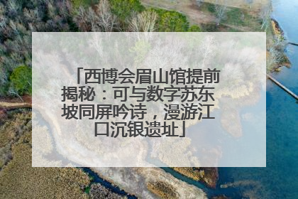 西博会眉山馆提前揭秘：可与数字苏东坡同屏吟诗，漫游江口沉银遗址