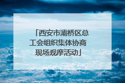 西安市灞桥区总工会组织集体协商现场观摩活动