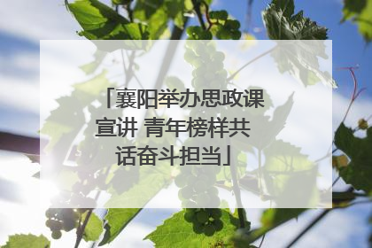 襄阳举办思政课宣讲 青年榜样共话奋斗担当