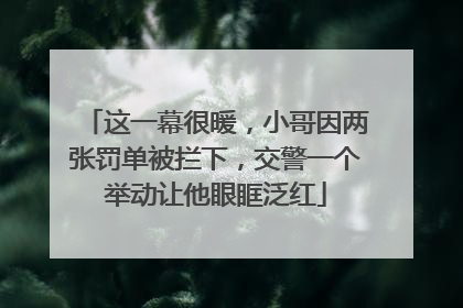 这一幕很暖，小哥因两张罚单被拦下，交警一个举动让他眼眶泛红
