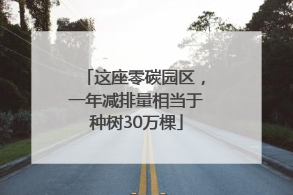 这座零碳园区，一年减排量相当于种树30万棵