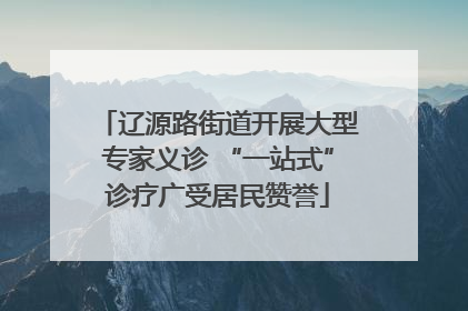 辽源路街道开展大型专家义诊 “一站式”诊疗广受居民赞誉