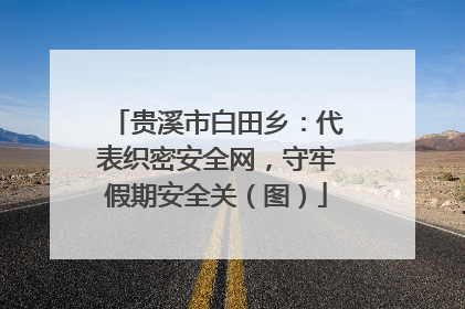 贵溪市白田乡：代表织密安全网，守牢假期安全关（图）