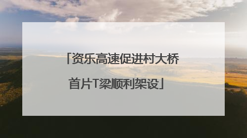 资乐高速促进村大桥首片T梁顺利架设
