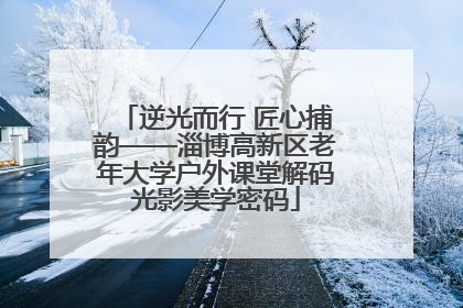 逆光而行 匠心捕韵——淄博高新区老年大学户外课堂解码光影美学密码