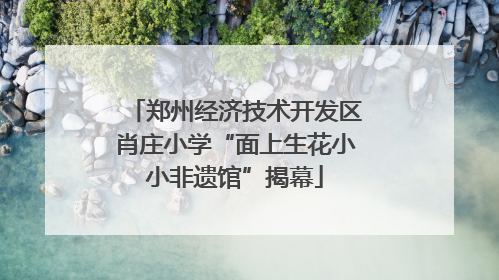 郑州经济技术开发区肖庄小学“面上生花小小非遗馆”揭幕