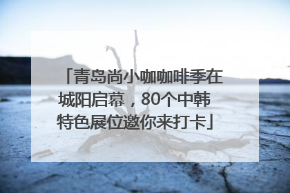 青岛尚小咖咖啡季在城阳启幕，80个中韩特色展位邀你来打卡