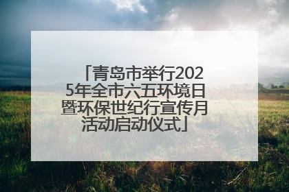 青岛市举行2025年全市六五环境日暨环保世纪行宣传月活动启动仪式