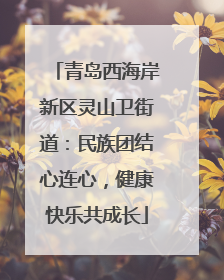 青岛西海岸新区灵山卫街道：民族团结心连心，健康快乐共成长