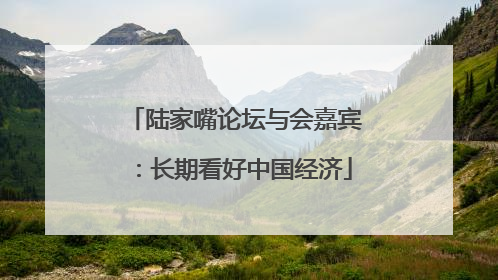 陆家嘴论坛与会嘉宾：长期看好中国经济