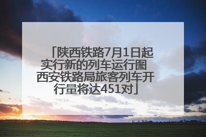 陕西铁路7月1日起实行新的列车运行图 西安铁路局旅客列车开行量将达451对