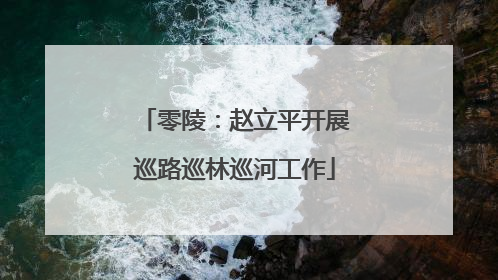 零陵：赵立平开展巡路巡林巡河工作