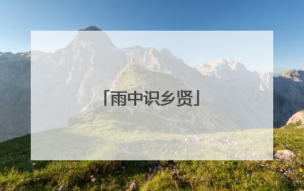 雨中识乡贤