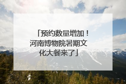 预约数量增加！河南博物院暑期文化大餐来了
