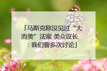 马斯克称没见过“大而美”法案 美众议长：我们曾多次讨论