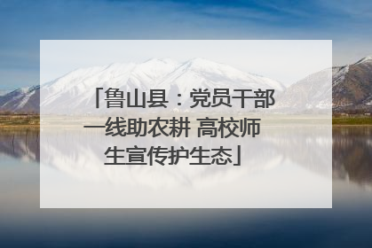 鲁山县：党员干部一线助农耕 高校师生宣传护生态