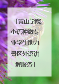 黄山学院小语种微专业学生助力景区外语讲解服务