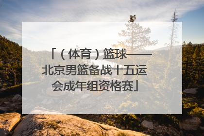 （体育）篮球——北京男篮备战十五运会成年组资格赛