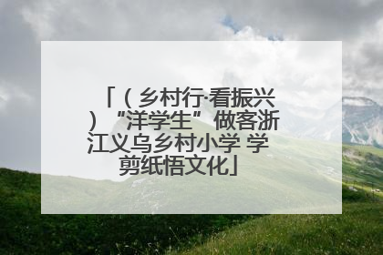 （乡村行·看振兴）“洋学生”做客浙江义乌乡村小学 学剪纸悟文化