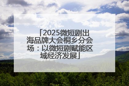 2025微短剧出海品牌大会桐乡分会场：以微短剧赋能区域经济发展