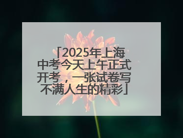 2025年上海中考今天上午正式开考，一张试卷写不满人生的精彩