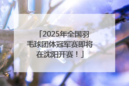 2025年全国羽毛球团体冠军赛即将在沈阳开赛！