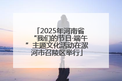 2025年河南省“我们的节日·端午”主题文化活动在漯河市召陵区举行