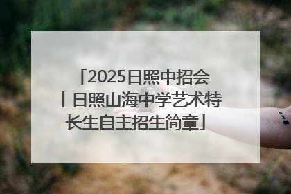 2025日照中招会丨日照山海中学艺术特长生自主招生简章