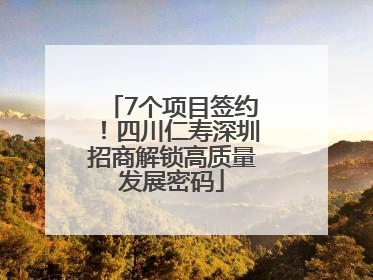 7个项目签约！四川仁寿深圳招商解锁高质量发展密码