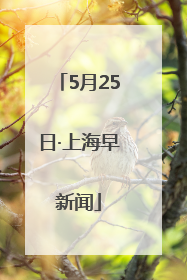 5月25日·上海早新闻