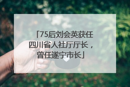 75后刘会英获任四川省人社厅厅长，曾任遂宁市长