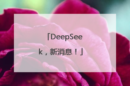 DeepSeek，新消息！