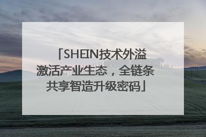 SHEIN技术外溢激活产业生态，全链条共享智造升级密码